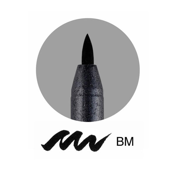 Copic Multiliner Black Brush Tip Pen, Medium