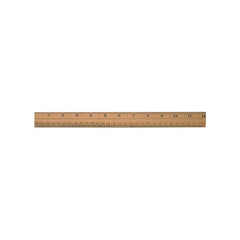 Westcott 12 Inch Wood Ruler With Metal Edge - English & Metric, 2 Pack, Hole Punched For Binder - View #5