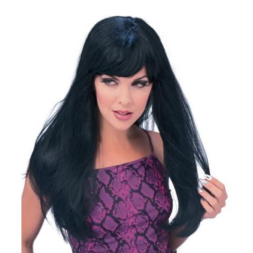 Rubies Glamour Wig - Long Black