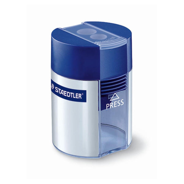 Staedtler 2-Hole Pencil Sharpener with Round Container