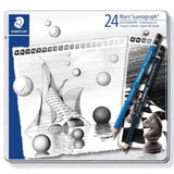 Staedtler Mars Lumograph 24 Drawing Pencil Sketch Set