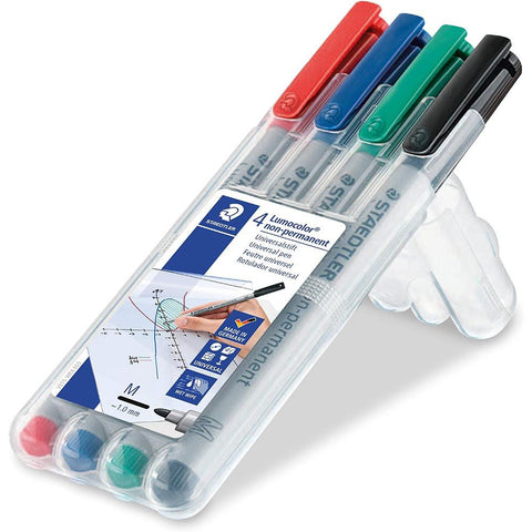 Staedtler Lumocolor Non-Permanent Markers 4pk Medium