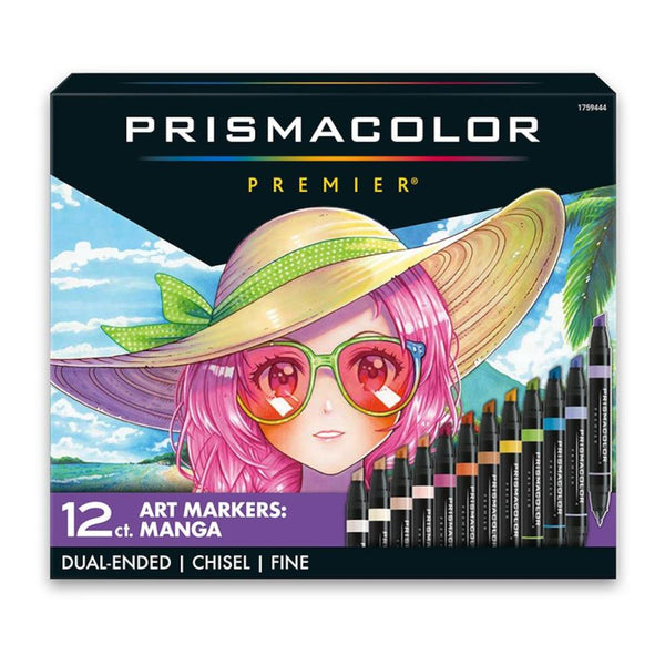 Prismacolor Premier Double-Ended Art Marker Set Manga 12pk