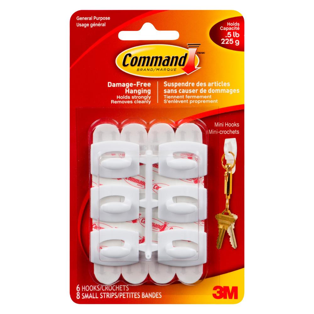 Midoco.ca: 3M Command Mini Hooks 6pk – Midoco Art & Office Supplies