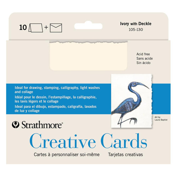 Strathmore Creative Cards 3.5x4.875" - Ivory Deckle