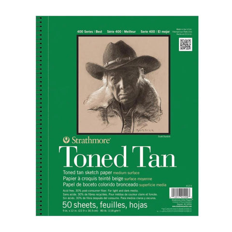 Strathmore 400 Series Toned Tan Sketchbook, 9x12"