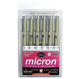 Sakura Pigma Micron Fine Line Pen 6pk Set