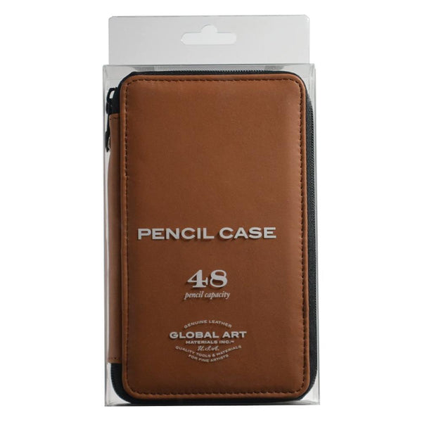 Global Art Pencil Case 48 - Brown Leather