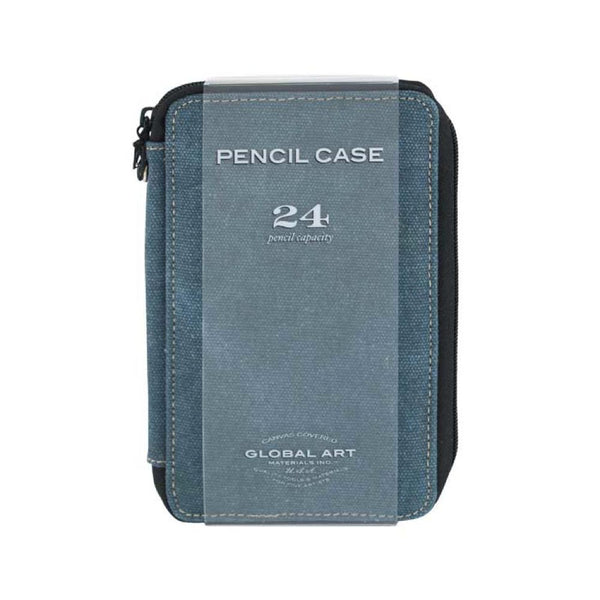 Global Art Canvas Pencil Case - Steel Blue