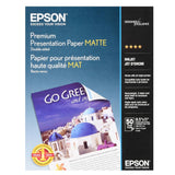 Epson Premium Photo Paper 8.5x11" 2-sided Matte (50 sheets)