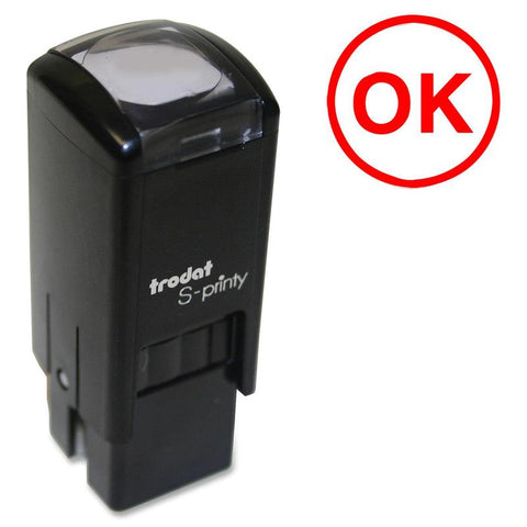 Trodat Small S-Printy Stamp - OK, Red