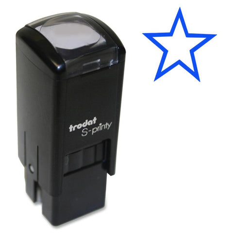 Trodat Small S-Printy Stamp - Star, Blue