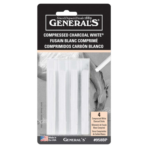 General's Compressed Charcoal White 4pk