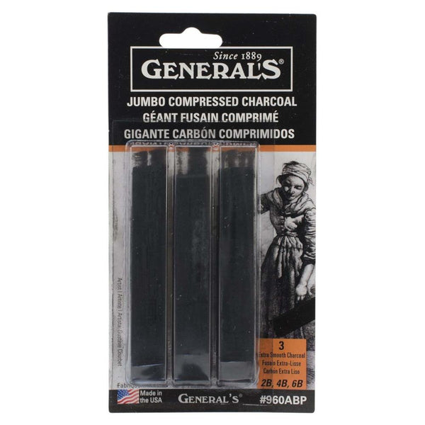 General's Compressed Jumbo Charcoal 3pk