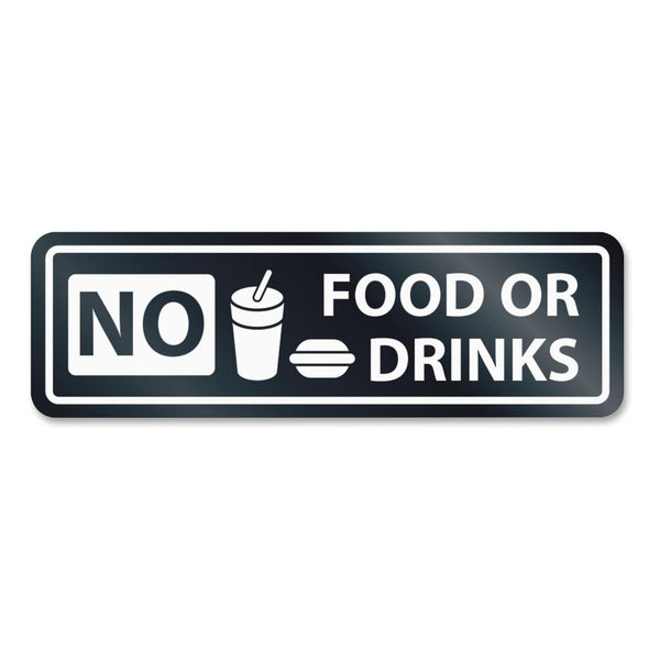 Headline Adhesive Sign - No Food or Drinks