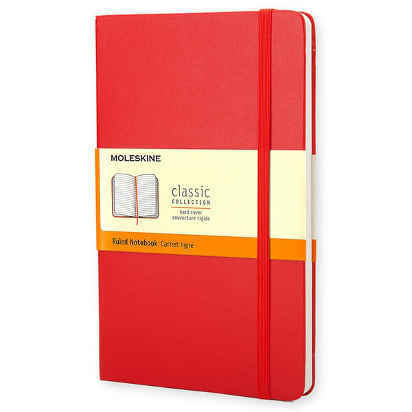 Moleskine Large Ruled Hardcover Notebook - Red