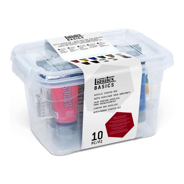 Liquitex Basics Acrylic Paint 9 Tube Starter Box w/ Brush Set