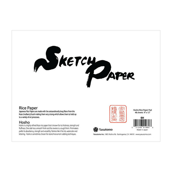 Yasutomo Hosho Rice Paper Pad - 9"x12"
