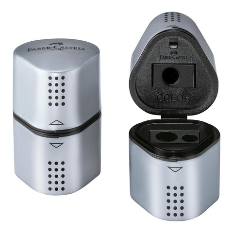 Faber-Castell Grip 2001 Sharpener Trio - Silver