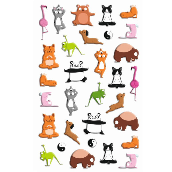Midoco.ca: Cooky Yoga Exercise Animal Stickers