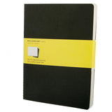 Moleskine XL Grid Cahier Journals 3pk - Black