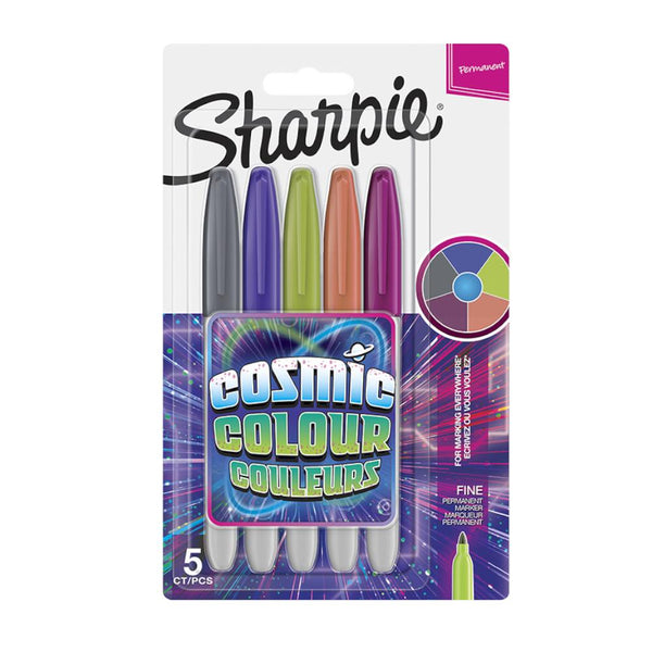 Sharpie Marker Set, Fine Cosmic Colour 5pk