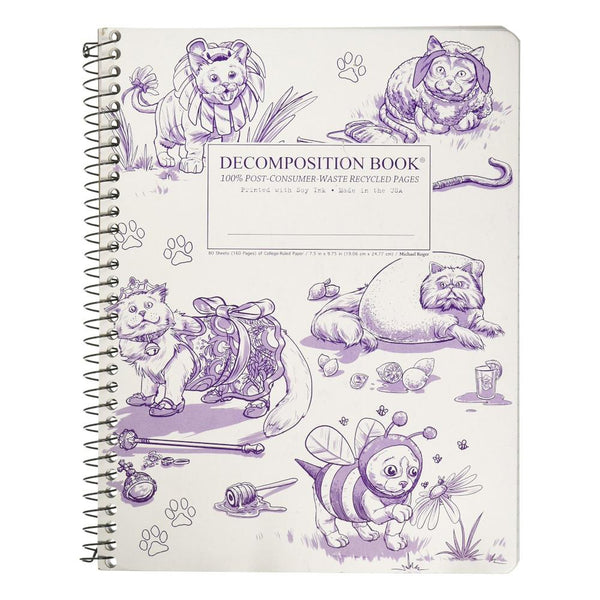 Coilbound Decomposition Notebook - Costume Cats