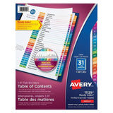 Avery Index Divider 31 Numbered Tabs