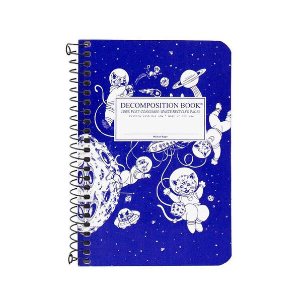 Pocket Coilbound Decomposition Notebook - Kittens In Space