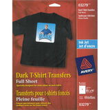 Avery T-Shirt Transfer Paper for Dark Material 5pk 8.5" x 11"