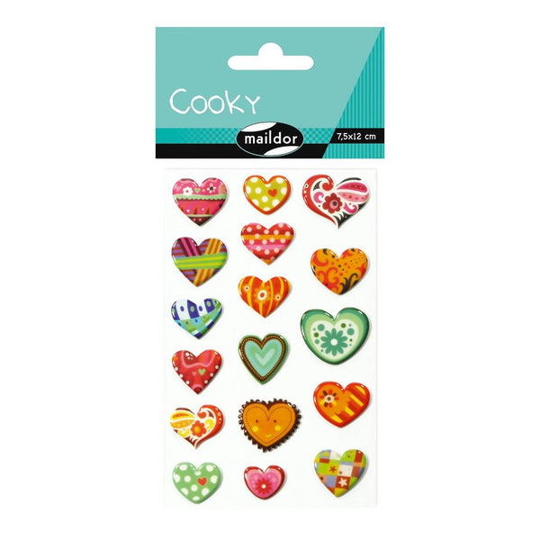 Midoco.ca: Cooky Heart Stickers 