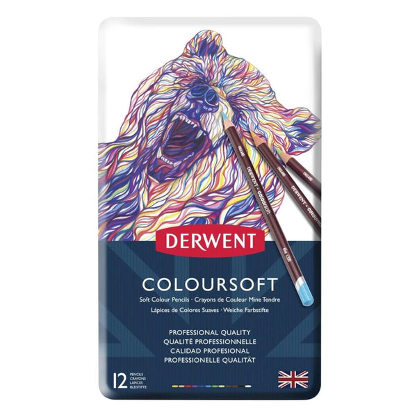 Derwent Coloursoft Pencil 12 Tin Set
