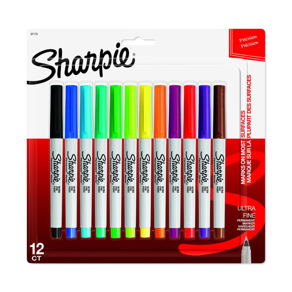 Sharpie Marker Set, Ultra Fine Assorted 12pk