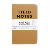 Field Notes Kraft Memo Books 3pk Lined