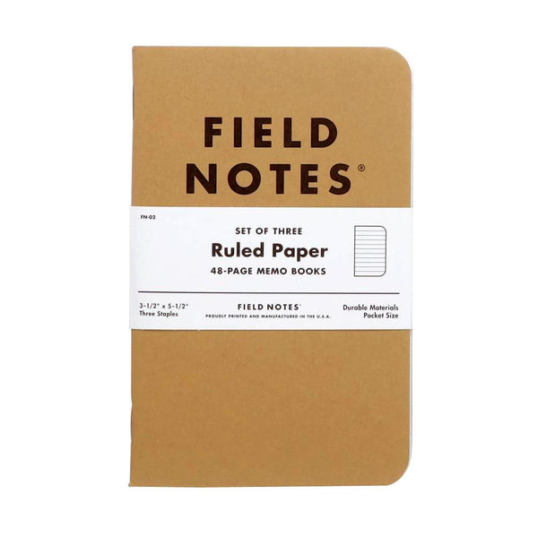 Field Notes Kraft Memo Books 3pk Lined