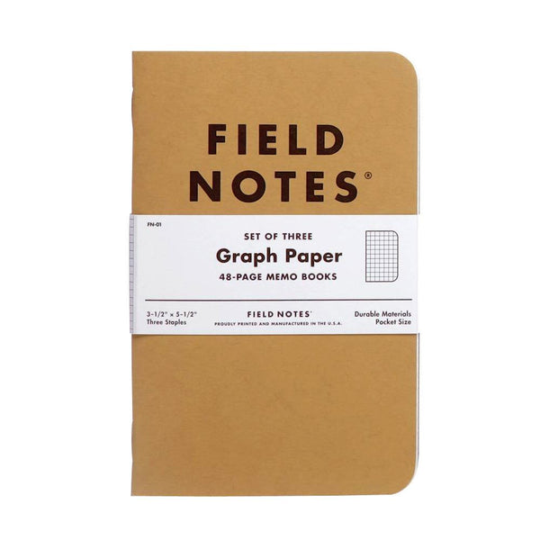 Field Notes Kraft Memo Books 3pk Grid
