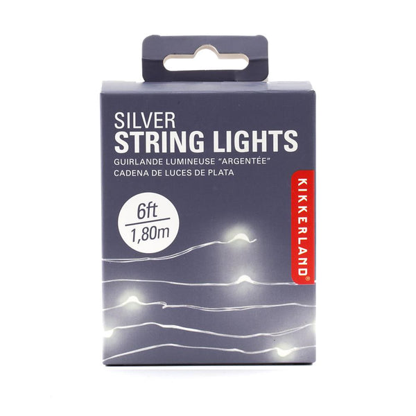 Kikkerland Mini LED String Lights - Silver