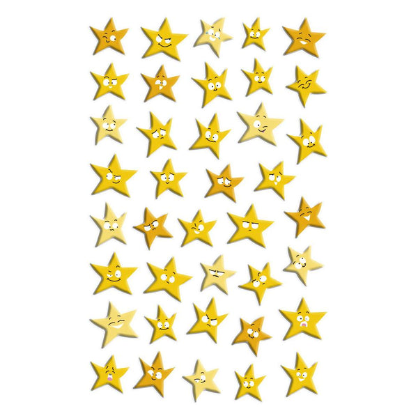Maildor Cooky Stickers - Yellow Stars with Faces