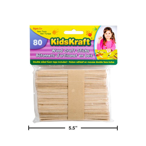 KidsKraft Wood Popsicle Sticks 5.5" 80pk