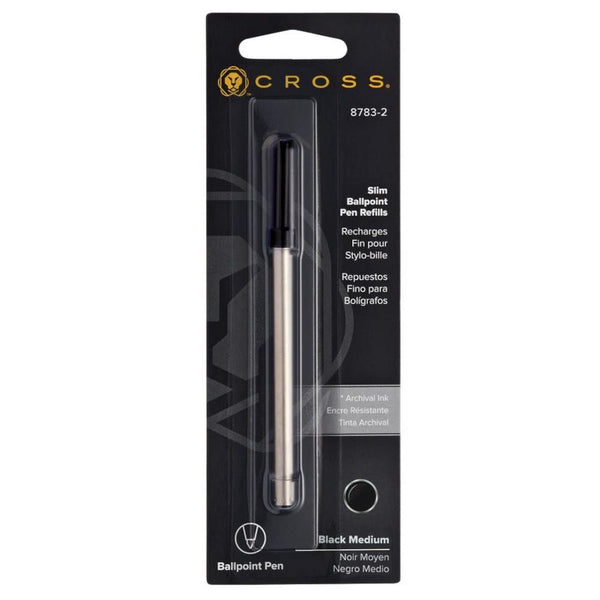 Cross Slim Ballpoint Pen Refill, Medium Black