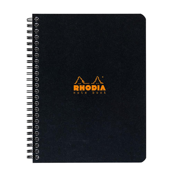 Rhodia A5+ Coilbound Ruled Notebook - Black