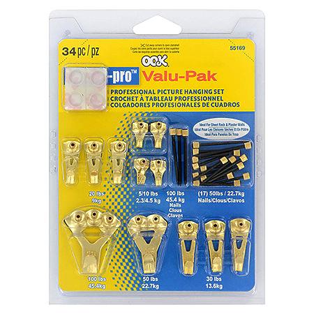OOK Valu-Pak Professional Padded Picture Hanging Set