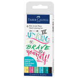 Faber-Castell Pitt Artist Pen Set, 6pk Pastel Lettering