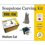 Rubble Road Soapstone Carving Kit - Medium Cat