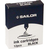 Sailor Jentle Ink Cartridges Black 12pk
