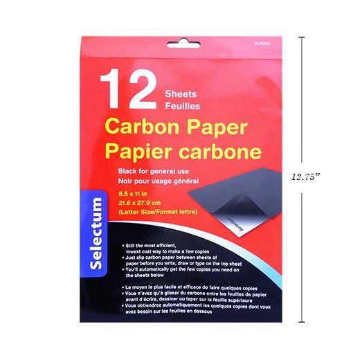 Selectum Carbon Paper 8.5x11" Black 12pk