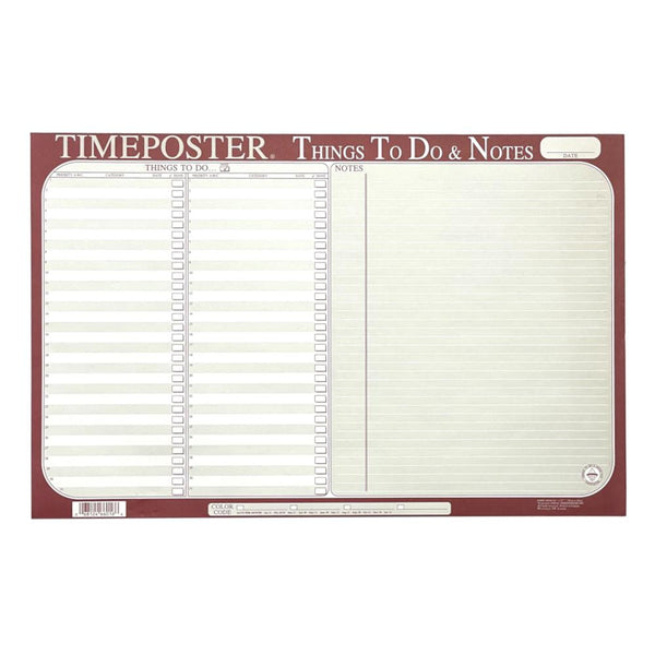Timeposter To-Do List & Notepad, 11"x17"