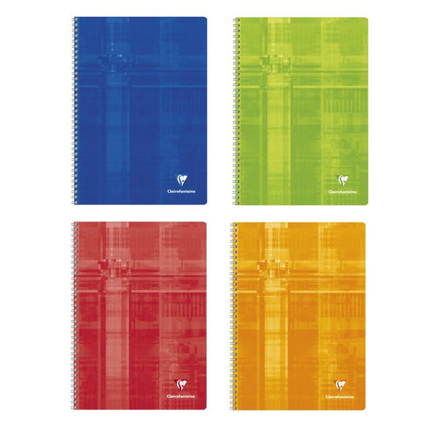 Clairefontaine A4 Coilbound Notebook, Ruled, Assorted