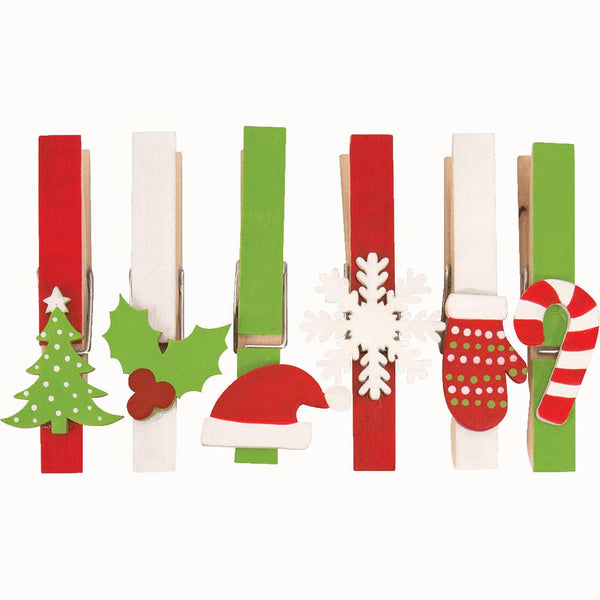 Gift Wrap Co. Christmas Clothespins 6ft Garland