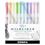 Zebra Mildliner Double-Ended Highlighter 10pk Set